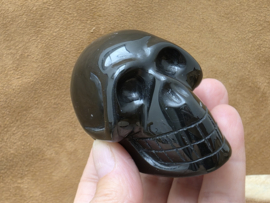 Zwarte obsidiaan human skull