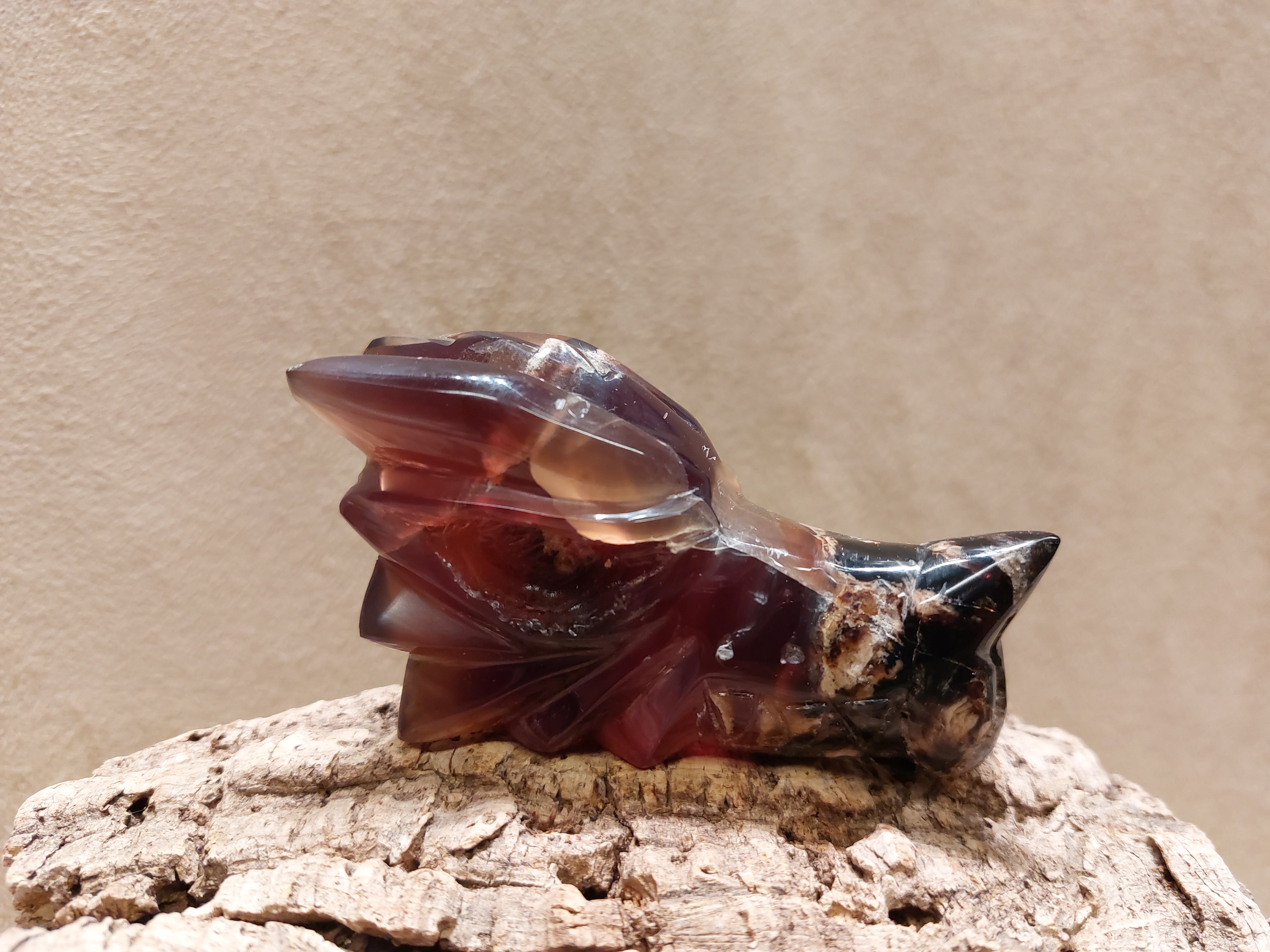 Blauwe amber draak