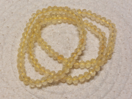 Citrien kogel armband 6mm facet geslepen