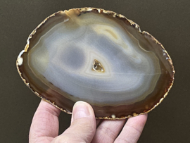 Agaat schijf natuurlijke kleur