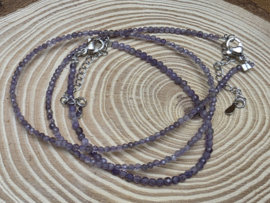 Amethist setje, armband met ketting