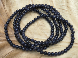 Blauwe goudstroom/goudsteen armband 4mm (synthetisch)