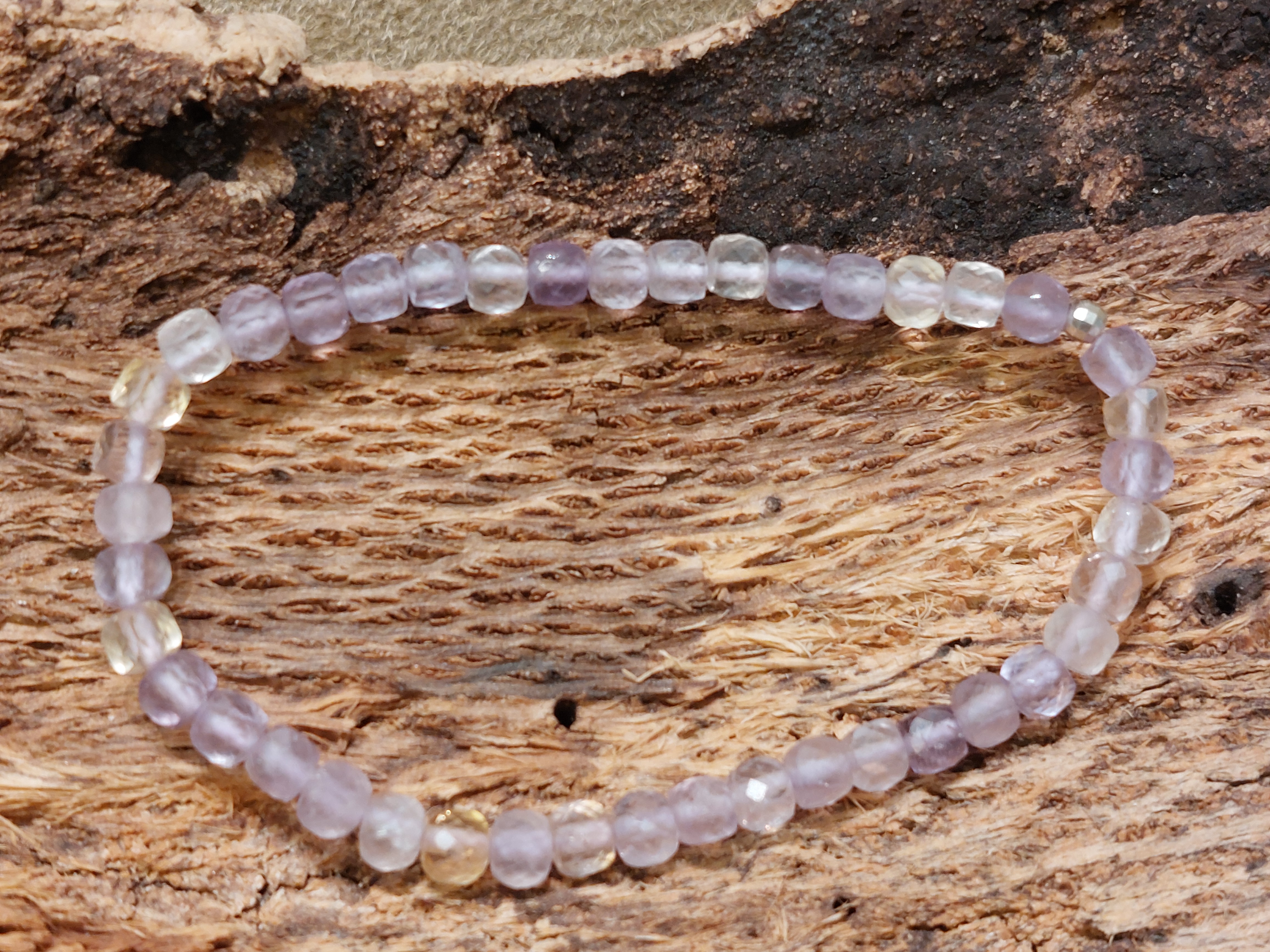 Ametrien armband 4mm facet