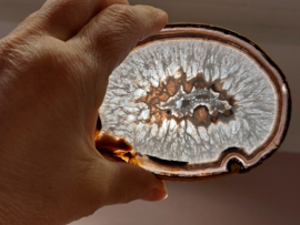 Agaat schijf natuurlijke kleur