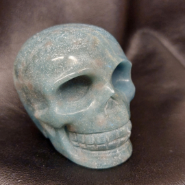 Blauwe paraiba kwarts human skull