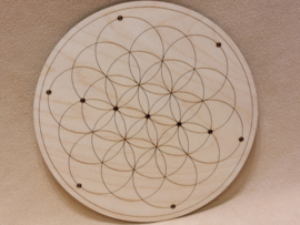 Grid plaat Flower of life 19 cm