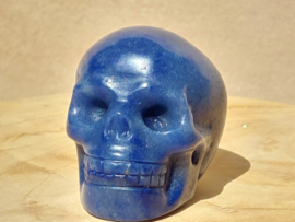 Blauwe kwarts human skull