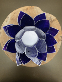 Lotus sfeerlicht violet met zilverrand