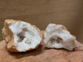 Bergkristal geode set