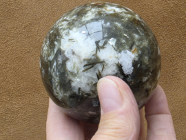 Groene mica bol 7.5cm