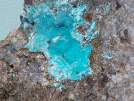 Chrysocolla druzy uit Congo ruw stuk