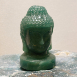 Groene aventurijn boeddha hoofd