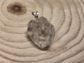 Herkimer diamant hanger met zilveren oogje
