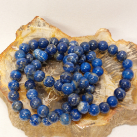 Lapis lazuli kogelarmband 10 mm