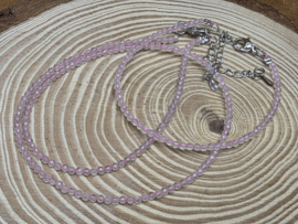 Rozenkwarts setje, armband met ketting
