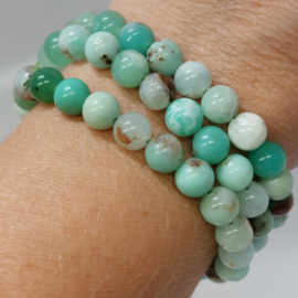 Chrysopraas kogelarmband 8 mm