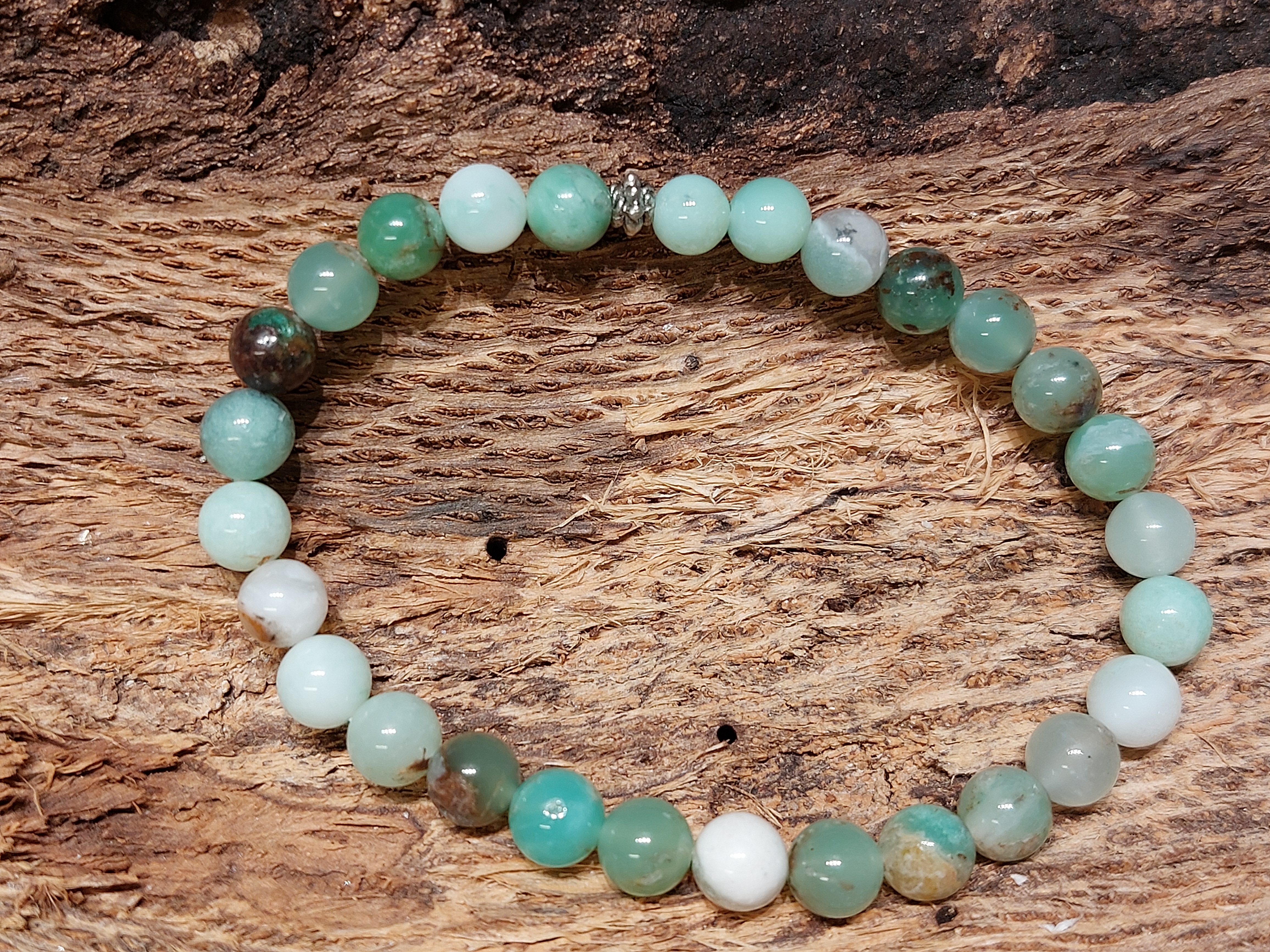 Chrysopraas armband 6 mm