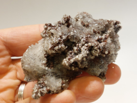 Snow calciet/calciet met aragoniet cluster uit Mexico