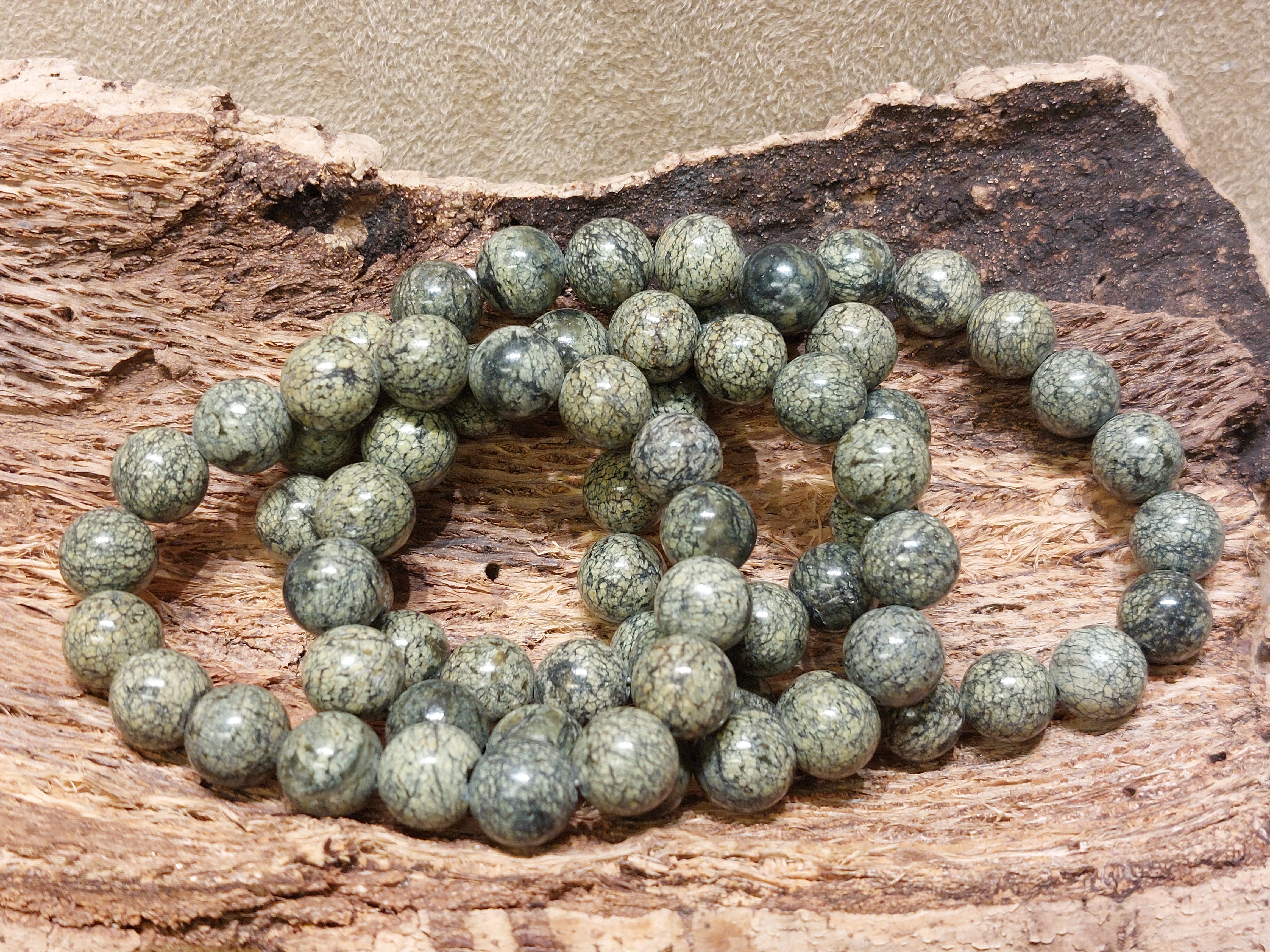 Serpentijn armband 10mm