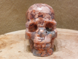 Roze chalcedoon human skull