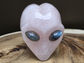 Rozenkwarts star being met labradoriet ogen