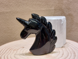 Zwarte obsidiaan eenhoorn