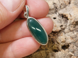 Jade hanger in zilver
