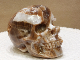Chocolade calciet/aragoniet human skull
