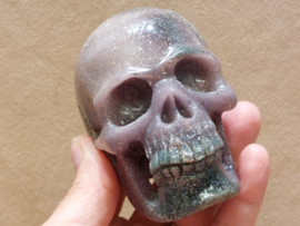 Druif agaat/ grape agaat human skull