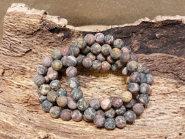 Luipaard jaspis kogel armband 8 mm mat