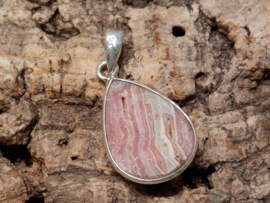 Rhodochrosiet hanger in zilver