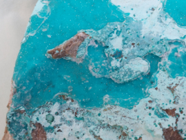 Chrysocolla druzy uit Congo ruw stuk