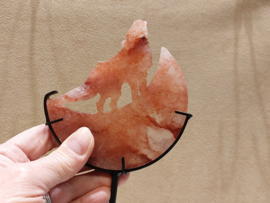 Agnitiet of hematoid kwarts wolf op maan