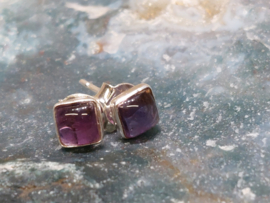 Amethist oorbellen in zilver