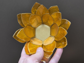 Lotus sfeerlicht geel met goudrand