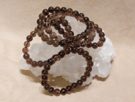 Rookkwarts kogelarmband 8 mm