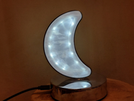 Rozenkwarts lamp maanvorm