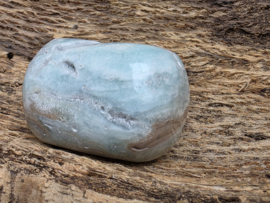 Blauwe aragoniet handsteen