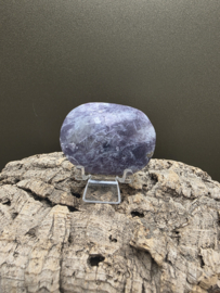 Lepidoliet met roze toermalijn handsteen - "unicorn stone"