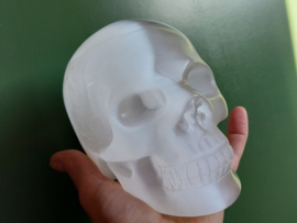 Seleniet/satijnspaat human skull