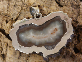 Amethist roos hanger in zilver