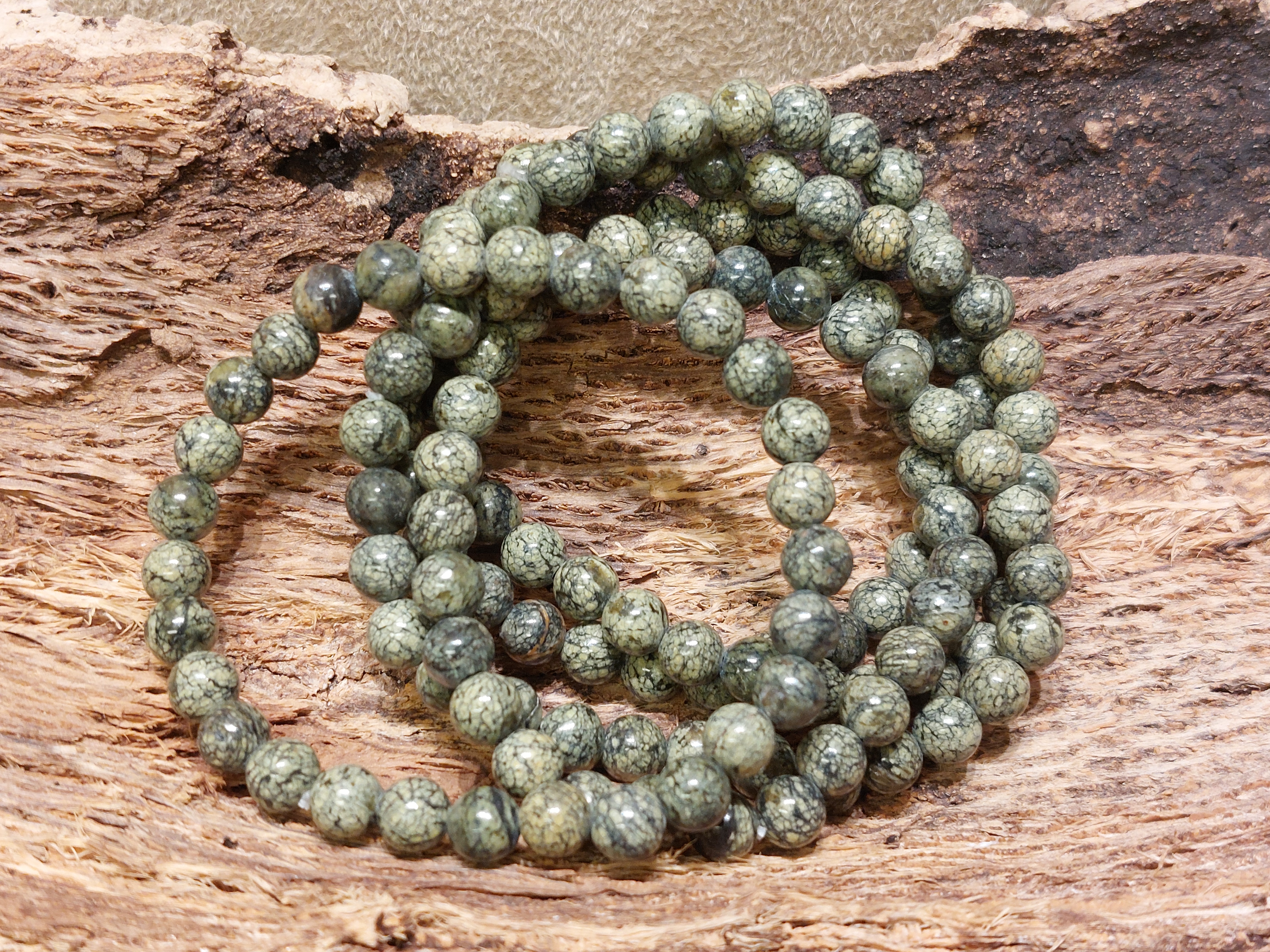 Serpentijn armband 6mm