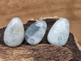 Aquamarijn hanger doorboord