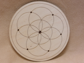 Grid plaat Seeds of life 14cm
