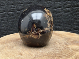 Blauwe amber human skull