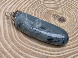 Blauwe jade hanger