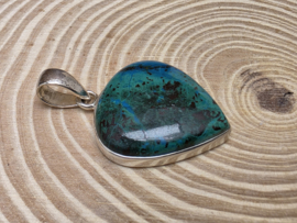 Chrysocolla hanger in zilver