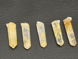 Golden healer of limoniet kwarts hanger punt