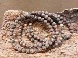 Luipaard jaspis kogel armband 6 mm mat