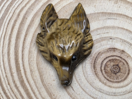 Tijgeroog wolf hanger doorboord